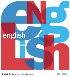 "ENGLISH" Letter Collage (foreign language learn class course)
